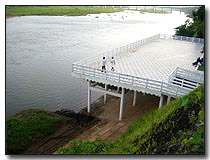 Spot where Sankaracharya was held by a crocodile